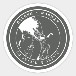 Bergen Map Sticker